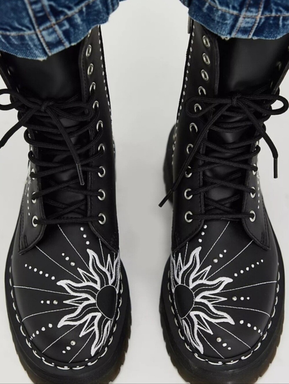 Dr. Martens Jadon Hi Solar Flare Platform womens Boots Celestial SunSize8 new - Picture 2 of 9